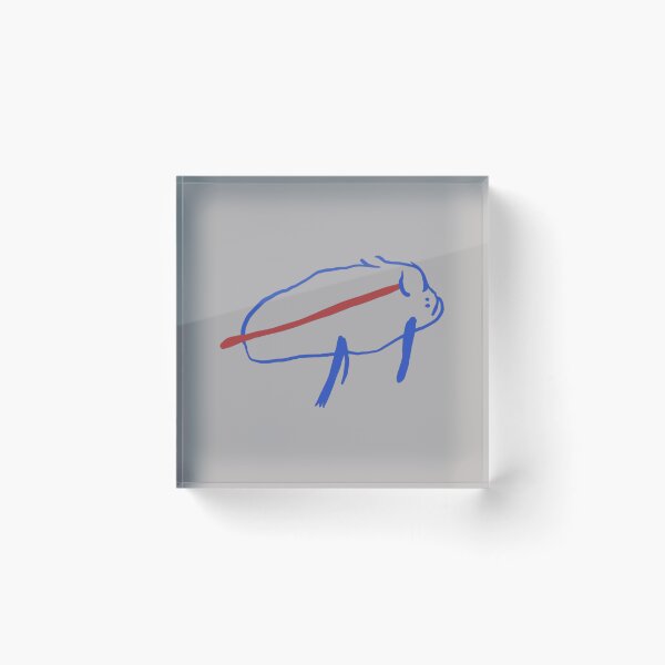 Item preview, Buffalo Bills Minimal Blue Outline Charging Buffalo Logo Sketch Style Fan Art Apparel Gift designed and sold by saovipgames.