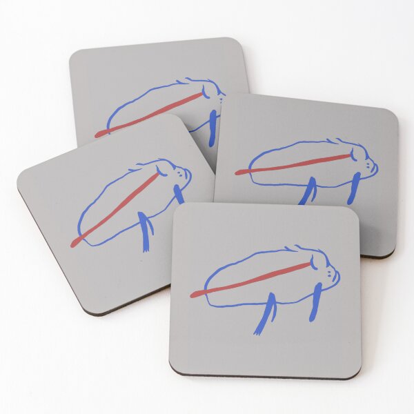 Item preview, Buffalo Bills Minimal Blue Outline Charging Buffalo Logo Sketch Style Fan Art Apparel Gift designed and sold by saovipgames.