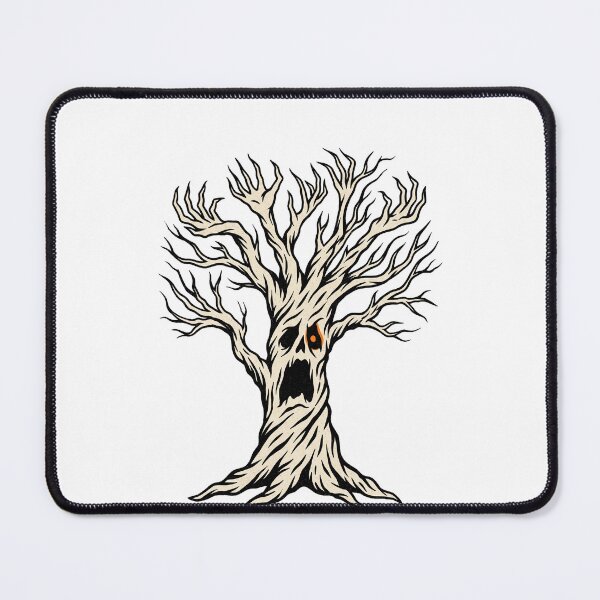 Item preview, Screaming Haunted Tree Retro Risograph Print designed and sold by AURA Vibes.