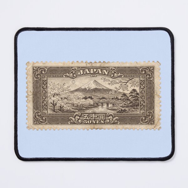 Item preview, Vintage Japan Mount Fuji Postage Stamp – Historical Fine Art Illustration designed and sold by The Philatelist Studio.
