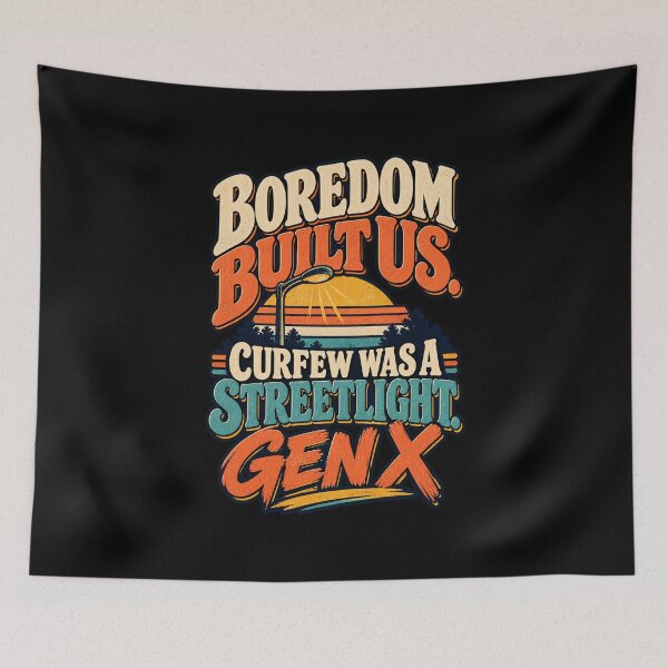 Item preview, Boredom Built Us Curfew Was A Streetlight Gen X Nostalgia designed and sold by MOTIFOLK.