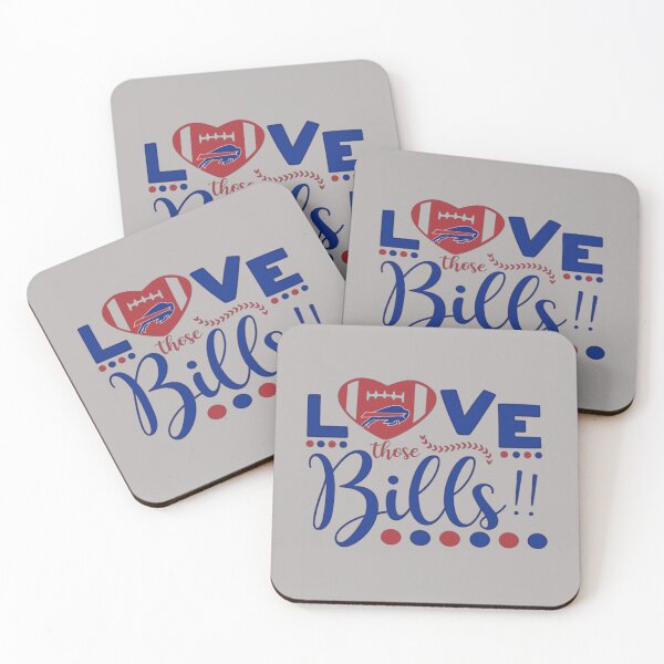 Item preview, Love Those Bills Heart Football Logo Script Text Buffalo NFL Fan Art Apparel Gift designed and sold by saovipgames.