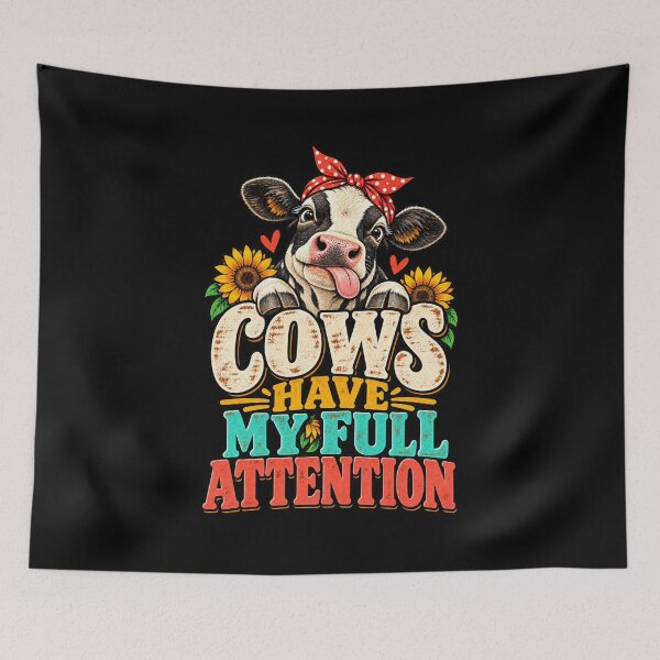 Item preview, Cows Have My Full Attention Funny Cow Lover designed and sold by MOTIFOLK.