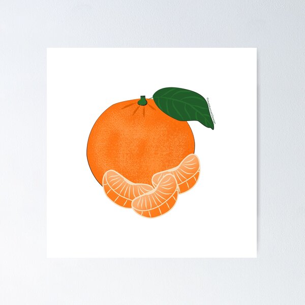 Item preview, Mini Tangerines Citrus Fruit Illustration designed and sold by JustAsmahDesign.