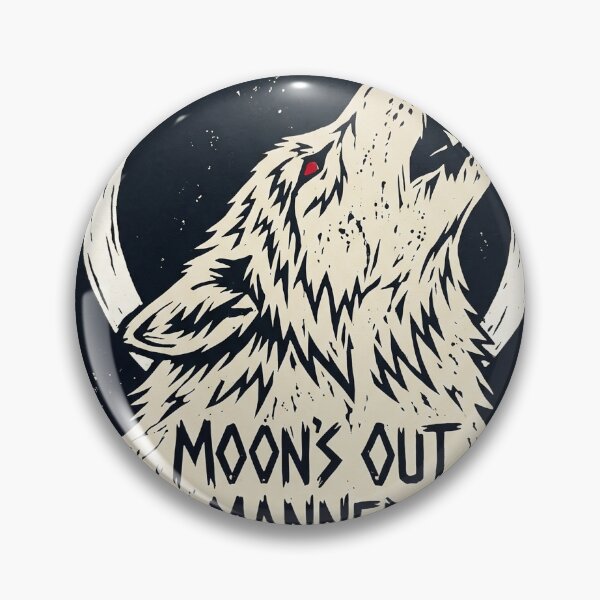 Item preview, Moon's Out Manners Off Werewolf Linocut designed and sold by AURA Vibes.