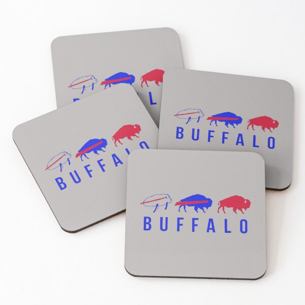 Item preview, Buffalo Three Logos Evolution Outline Filled Red Blue Charging Buffalo NFL Fan Art Apparel Gift designed and sold by saovipgames.
