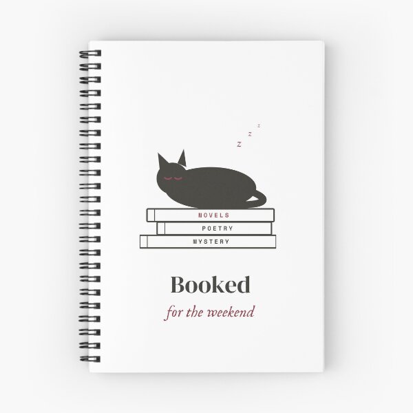 Item preview, Booked for the Weekend - Cat Sleeping on Books designed and sold by Rilindi.