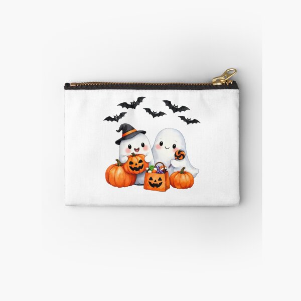 Item preview, Watercolor Halloween Ghosts with Pumpkins and Candy  designed and sold by silviaol.