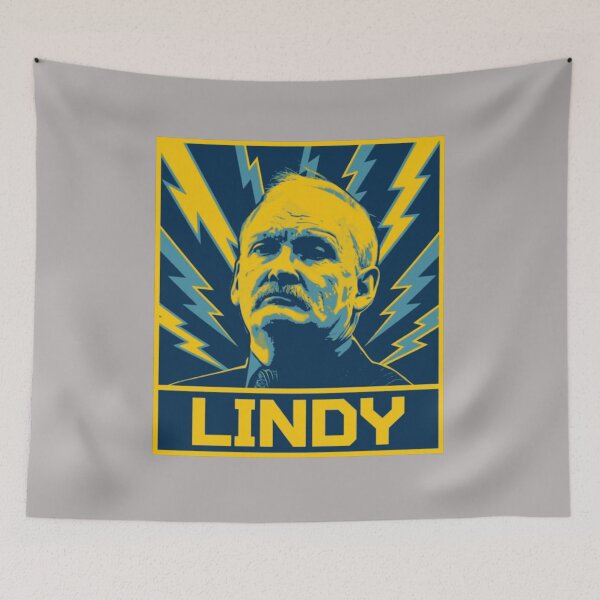 Item preview, Lindy Ruff Lightning Bolts Portrait Yellow Blue Sabres Coach Style Fan Art Apparel Gift designed and sold by saovipgames.