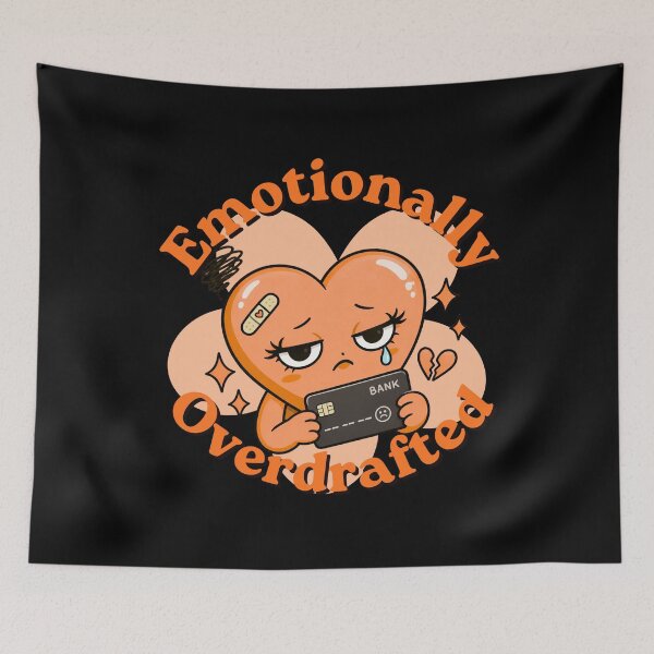Item preview,  Emotionally Overdrafted Orange Heart Design designed and sold by Artography Designs.