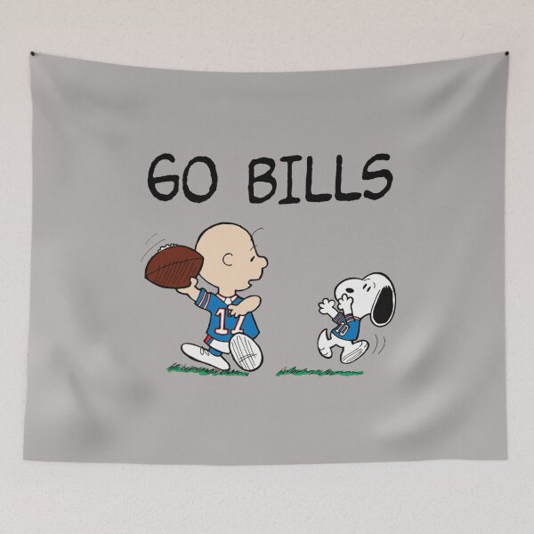 Item preview, Charlie Brown Snoopy Go Bills Peanuts Football Jersey Cartoon NFL Fan Art Apparel Gift designed and sold by saovipgames.