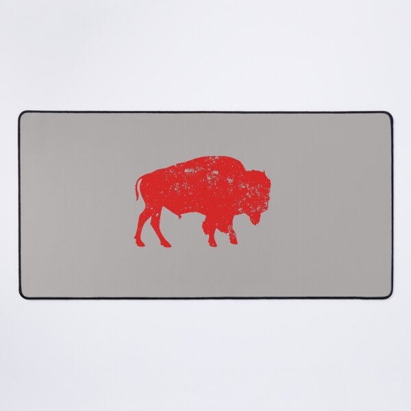 Item preview, Buffalo Red Silhouette Distressed Charging Bison Logo Simple Bold Fan Art Apparel Gift designed and sold by saovipgames.