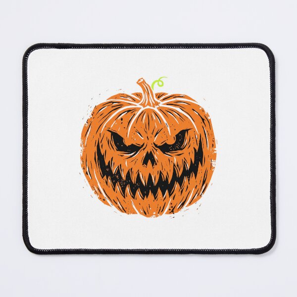Item preview, Snarling Jack O Lantern Linocut Halloween Art designed and sold by AURA Vibes.