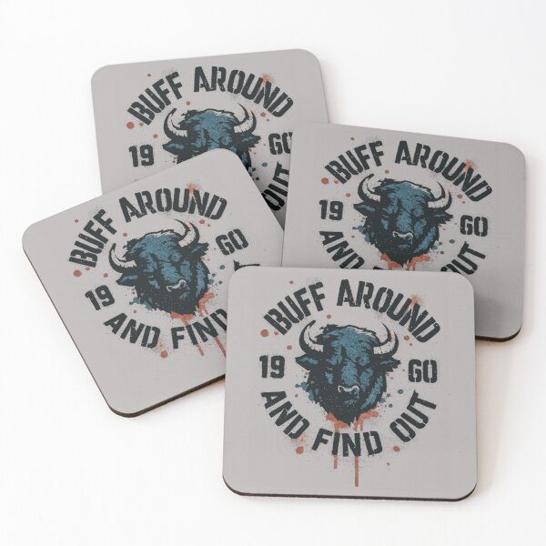 Item preview, Buff Around and Find Out Buffalo Head Distressed Splatter 19 Go Bills Fan Art Apparel Gift designed and sold by saovipgames.