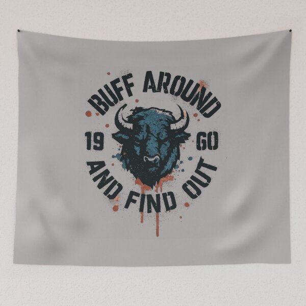 Item preview, Buff Around and Find Out Buffalo Head Distressed Splatter 19 Go Bills Fan Art Apparel Gift designed and sold by saovipgames.