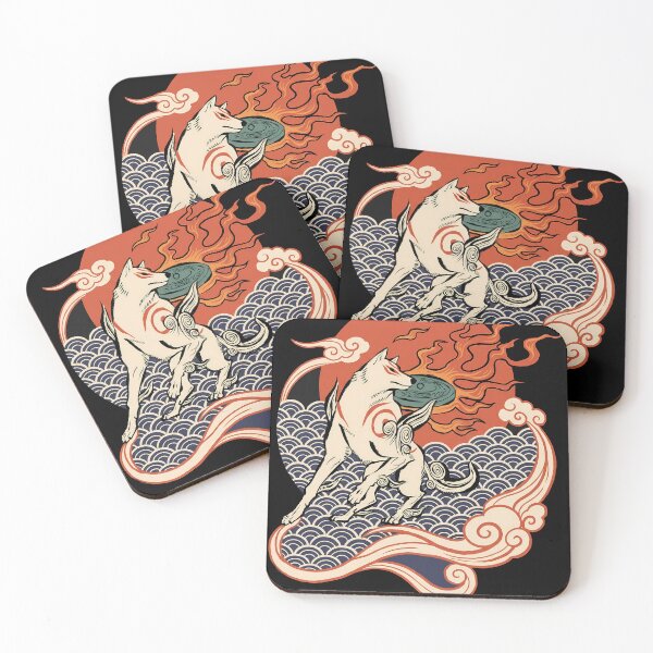 Item preview, Amaterasu Okami Ukiyo-e Video Game Anime Shirt designed and sold by Senpaiwaves.