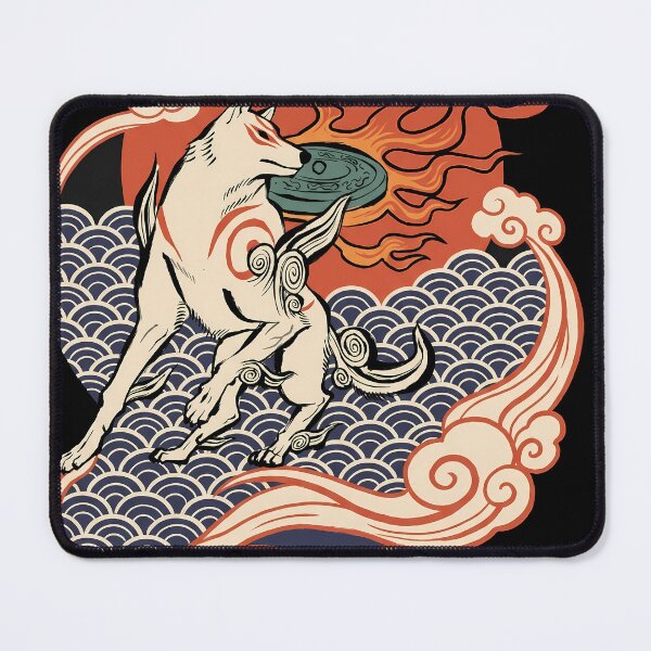 Item preview, Amaterasu Okami Ukiyo-e Video Game Anime Shirt designed and sold by Senpaiwaves.