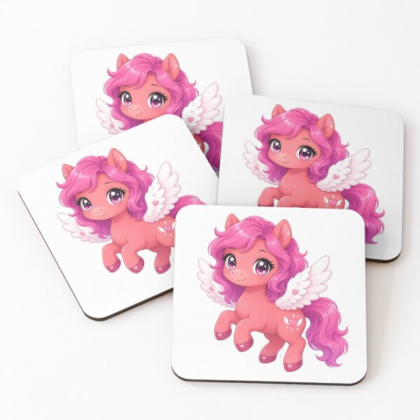 Item preview, Cute Pink Winged red Pegasus unicorn Fantasy Pony designed and sold by ExploreAura Studio.