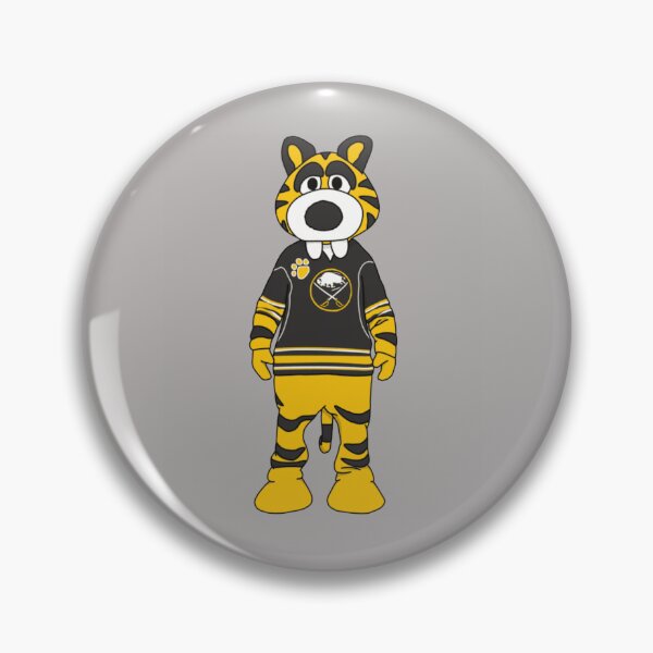 Item preview, Buffalo Sabres Tiger Mascot Standing Black Jersey Yellow Black Hockey NHL Fan Art Apparel Gift designed and sold by saovipgames.
