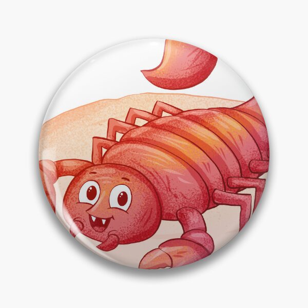 Item preview, Cute Red Cartoon Scorpion Cute Animal Watercolor Illustration designed and sold by PIXeez⭐️⭐️⭐️⭐️⭐️.