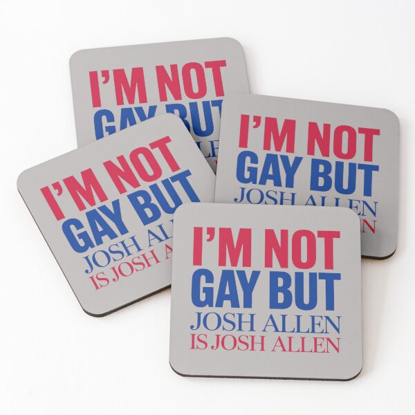 Item preview, Im Not Gay But Josh Allen Is Josh Allen Bold Text Buffalo Bills Meme Fan Art Apparel Gift designed and sold by saovipgames.