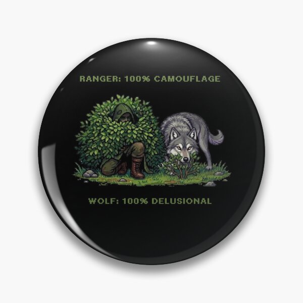 Item preview, ​Ranger Camouflage Wolf Delusional designed and sold by PassiveBuffsCo.