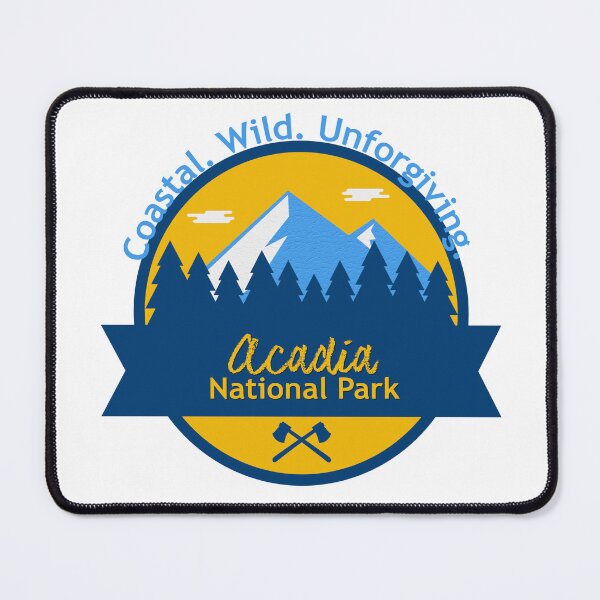 Item preview, Acadia National Park Badge | Coastal Wild Unforgiving Vintage Maine Travel Design designed and sold by DonnaRaine.