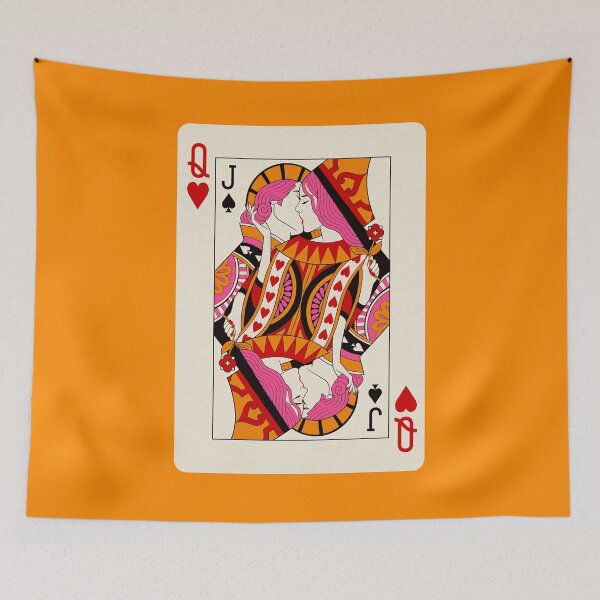 Item preview, Queen and Jack Kissing Playing Card designed and sold by SaltedBeachPaperie.