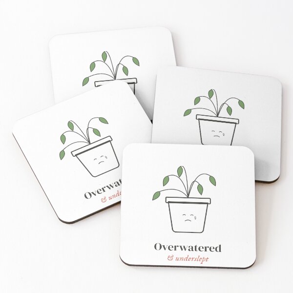 Item preview, Overwatered and Underslept - Funny Droopy Houseplant designed and sold by Rilindi.
