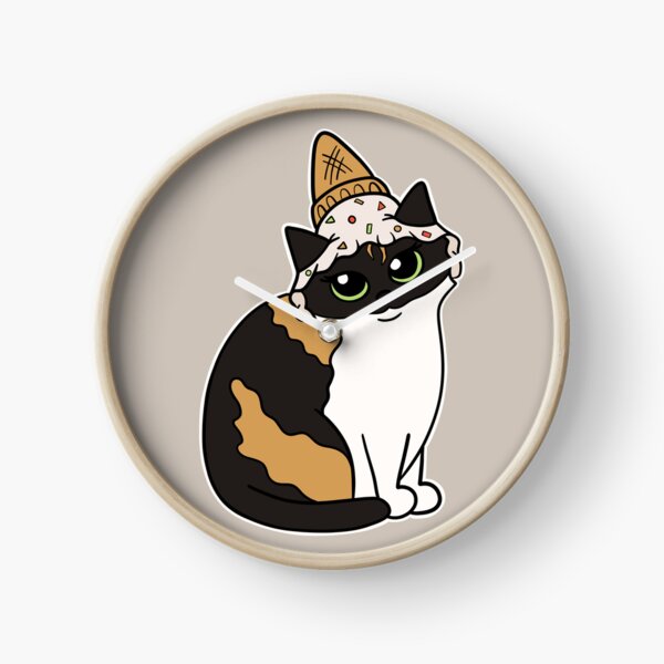 Item preview, Calico Cat Wearing a Ice Cream Hat Costume Halloween designed and sold by Sollomio.