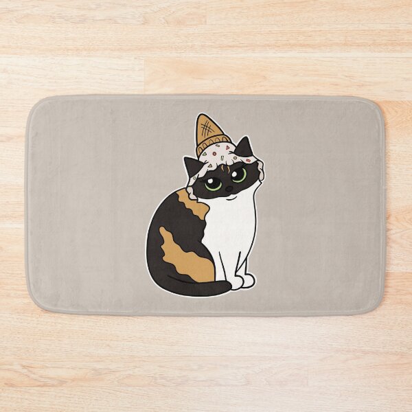 Item preview, Calico Cat Wearing a Ice Cream Hat Costume Halloween designed and sold by Sollomio.