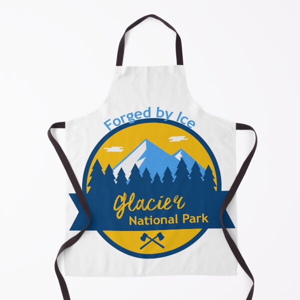 Item preview, Glacier National Park Badge | Forged by Ice Vintage Montana Mountain Travel Design designed and sold by DonnaRaine.
