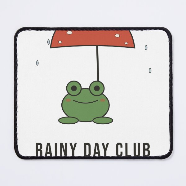Item preview, Rainy Day Club - Cute Frog With Mushroom Umbrella designed and sold by Rilindi.