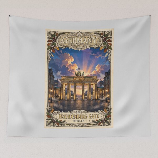 Item preview, Germany — Brandenburg Gate: Berlin at Blue Hour designed and sold by DibujandoPorfa.
