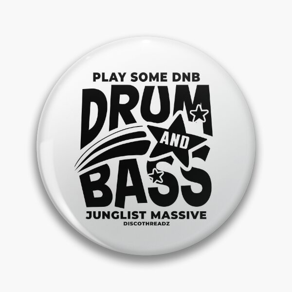 Item preview, DRUM AND BASS - Play Some Star (Black)  designed and sold by Discothreadz.