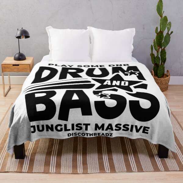 Item preview, DRUM AND BASS - Play Some Star (Black)  designed and sold by Discothreadz.