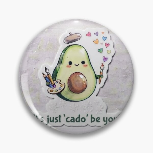 Item preview, It's Just Cado Be You Cute Avocado Pun Sticker designed and sold by abfuze.