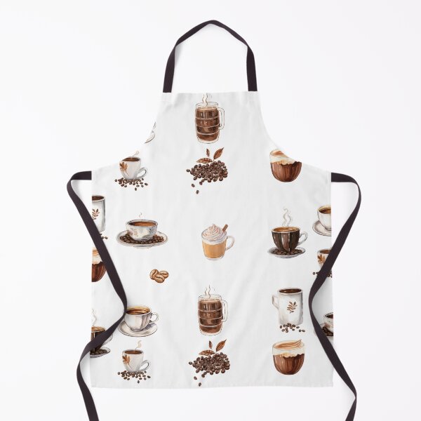 Item preview, Watercolor Coffee Lover's Cups with Coffee and Coffee Beans  designed and sold by silviaol.
