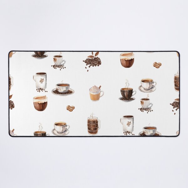 Item preview, Watercolor Coffee Lover's Cups with Coffee and Coffee Beans designed and sold by silviaol.