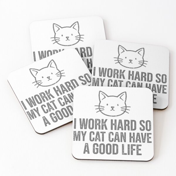 Item preview, I Work Hard So My Cat Can Have A Good Life - Cat Dad Shirt designed and sold by Random❌Dude.