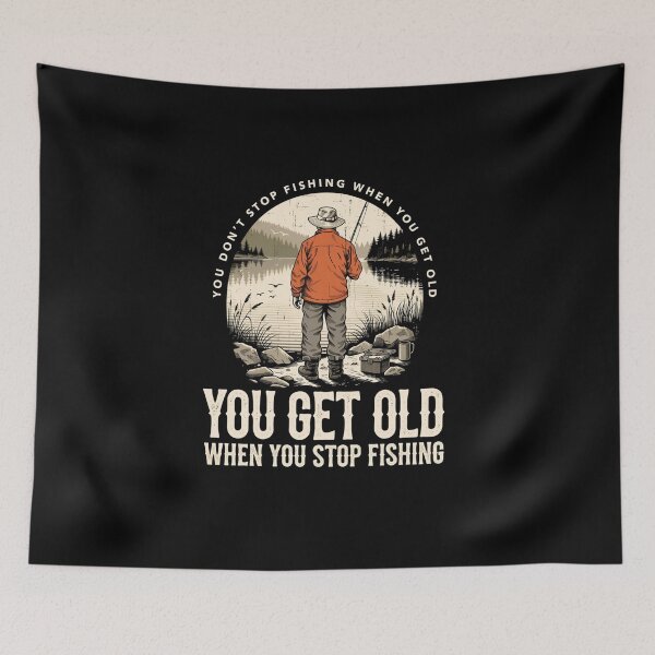 Item preview, stop fishing you get cold vintage fisherman lake quote designed and sold by DariaOltes.