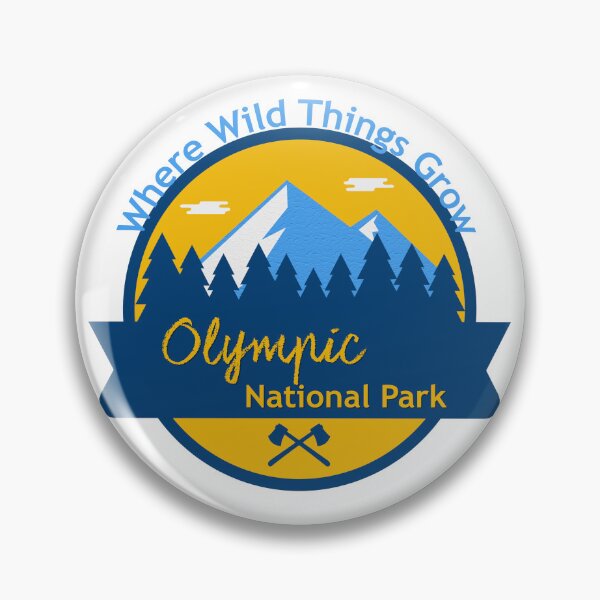 Item preview, Olympic National Park Badge | Where Wild Things Grow Vintage Washington Travel Design designed and sold by DonnaRaine.