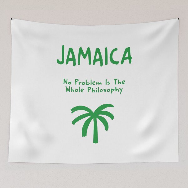 Item preview, Jamaica – "No Problem Is The Whole Philosophy" Funny Quote Print designed and sold by MarkedArtPrints.
