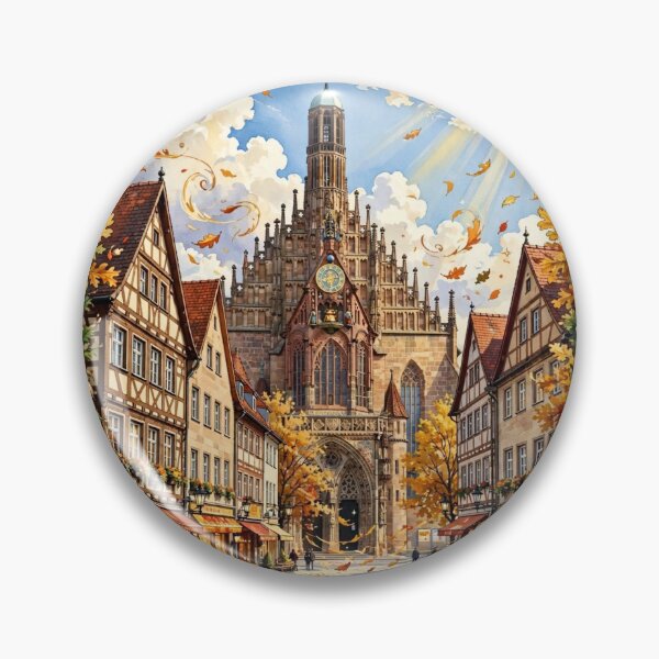 Item preview, Germany — Nuremberg Old Town: Autumn in the Old City designed and sold by DibujandoPorfa.