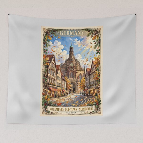 Item preview, Germany — Nuremberg Old Town: Autumn in the Old City designed and sold by DibujandoPorfa.