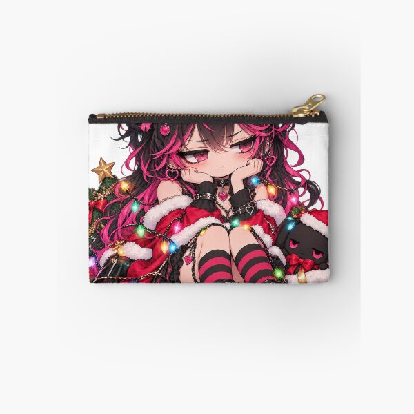 Item preview, Forced Festive – Bored Goth Christmas Chibi Girl designed and sold by Kubbykat.