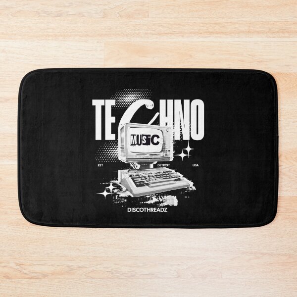 Item preview, TECHNO - Retro Computer (White) designed and sold by Discothreadz.