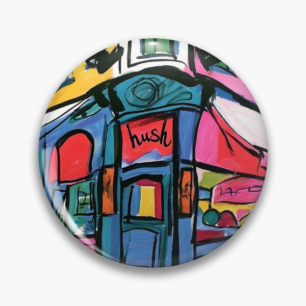 Item preview, Vibrant Corner Cafe in a Colorful City Street with Bold Urban Architecture and Artistic Expression designed and sold by OlfactoART Studio.