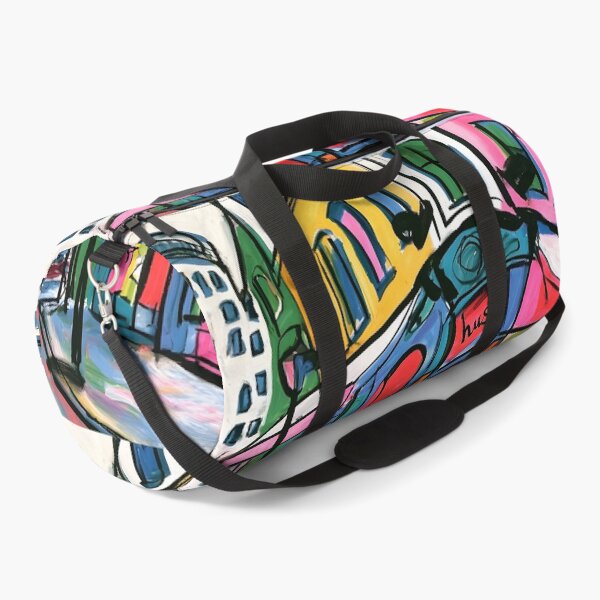 Item preview, Vibrant Corner Cafe in a Colorful City Street with Bold Urban Architecture and Artistic Expression designed and sold by OlfactoART Studio.