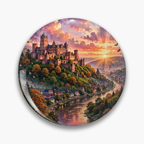Item preview, Germany — Heidelberg Castle: Twilight Above the Neckar designed and sold by DibujandoPorfa.
